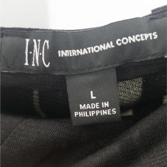 INC Vertical Striped Jumpsuit Middle Stripe L - Picture 5 of 5